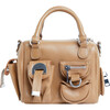 Mini Leather Cargo Bag, Brown - Bags - 1 - thumbnail