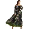 Ophelia Silk Dress, Black Floral - Dresses - 3