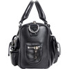 Mini Leather Cargo Bag, Black - Bags - 2