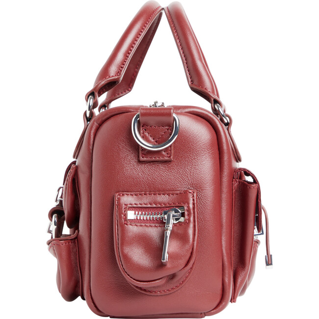 Mini Leather Cargo Bag, Oxblood