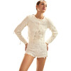 Paloma Shrunken Cardigan, White - Cardigans - 5