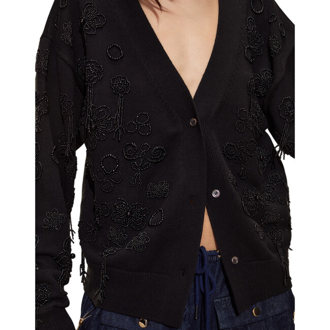 Paloma Boyfriend Cardigan, Black - Cardigans - 2