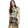 Cornelia Flower Applique Top, Black Floral - Shirts - 1 - thumbnail