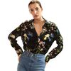 Collectible Silk Shirt, Black Floral - Button Downs - 1 - thumbnail