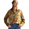 Collectible Silk Shirt, Golden Floral - Button Downs - 1 - thumbnail