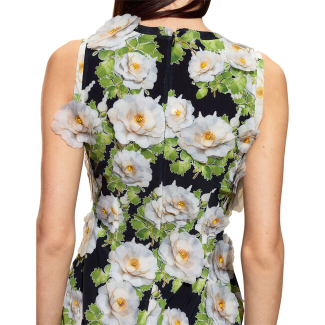 Cornelia Applique Mini Dress, Black Floral - Dresses - 2