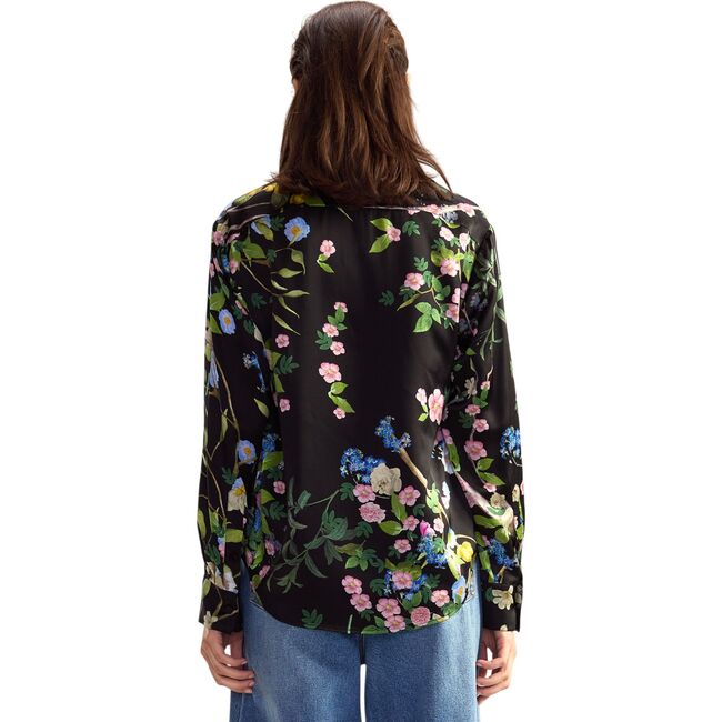 Collectible Silk Shirt, Black Floral - Button Downs - 2