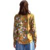 Collectible Silk Shirt, Golden Floral - Button Downs - 2