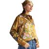 Collectible Silk Shirt, Golden Floral - Button Downs - 3