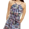 Marisol Madras Mini Halter Dress, Plaid - Dresses - 4