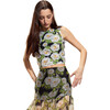 Cornelia Flower Applique Top, Black Floral - Shirts - 4