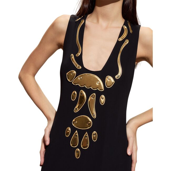 Calypso Square Neck Dress, Black - Dresses - 3