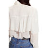 Camille Ruffle Blouse, White - Shirts - 3