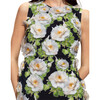 Cornelia Applique Mini Dress, Black Floral - Dresses - 4