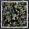 Bloom Silk Scarf, Black Floral - Scarves - 2