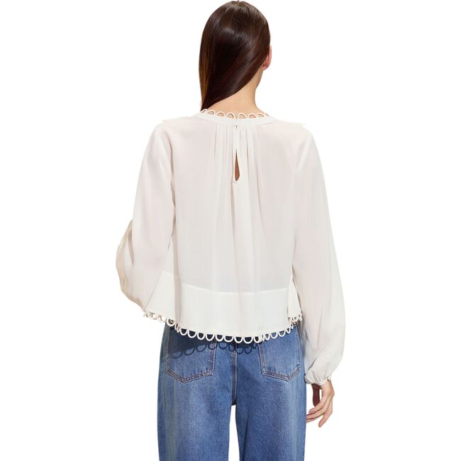 Annabelle Long Sleeve Blouse, White