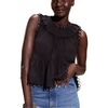 Annabelle Sleeveless Blouse, Black - Shirts - 1 - thumbnail