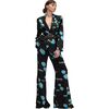 Blake Flared Pants, Black Floral - Pants - 2