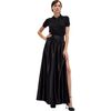 Belle Maxi Skirt, Black - Skirts - 3