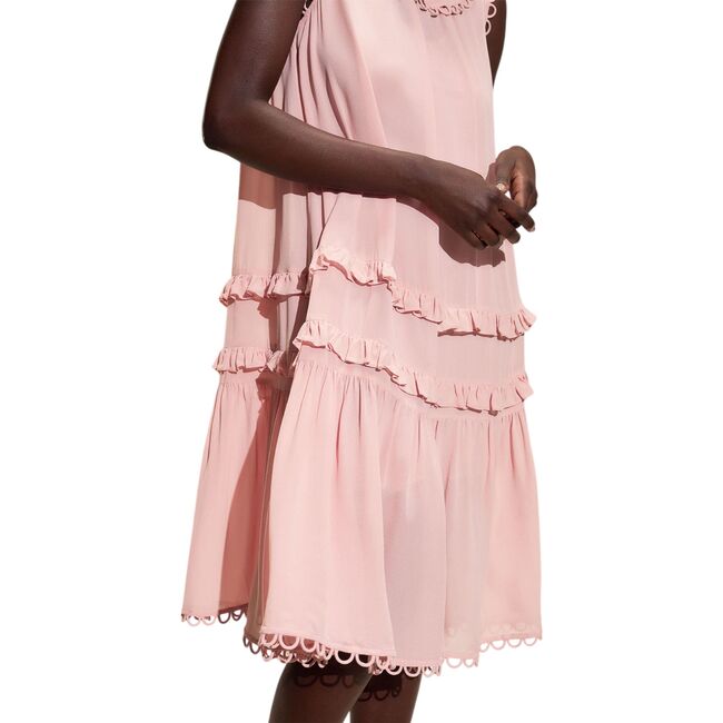 Annabelle Sleeveless Midi Dress, Mauve - Dresses - 3