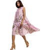 Amalfi Sleeveless Midi Dress, Pink Gold - Dresses - 2