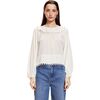 Annabelle Long Sleeve Blouse, White - Shirts - 3