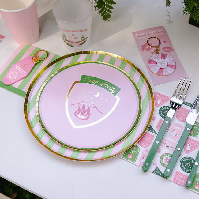 Camp Bachelorette Stripe Dinner Plates - Tableware - 3