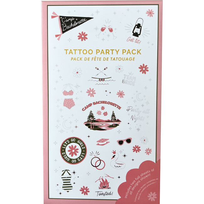 Camp Bachelorette  Party Pack Tattoo Sheets - Party Pack of 20