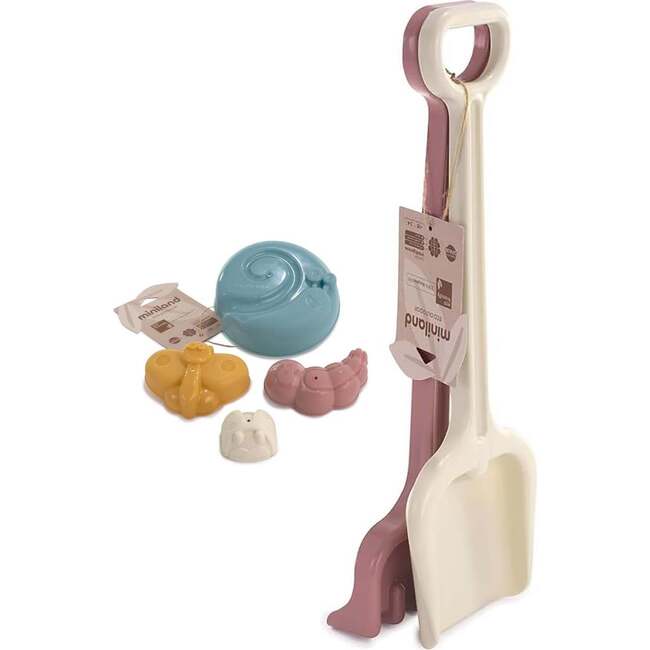 ECO Sand Bundle Long Handled Rake & Spade with 4 Sand Molds