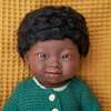 African Boy Baby Doll with Black Hair and Down Syndrome - 15" - Dolls - 2