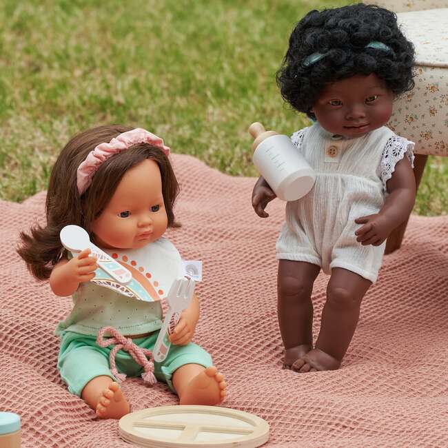 African Girl Baby Doll with Black Hair and Down Syndrome - 15" - Dolls - 3