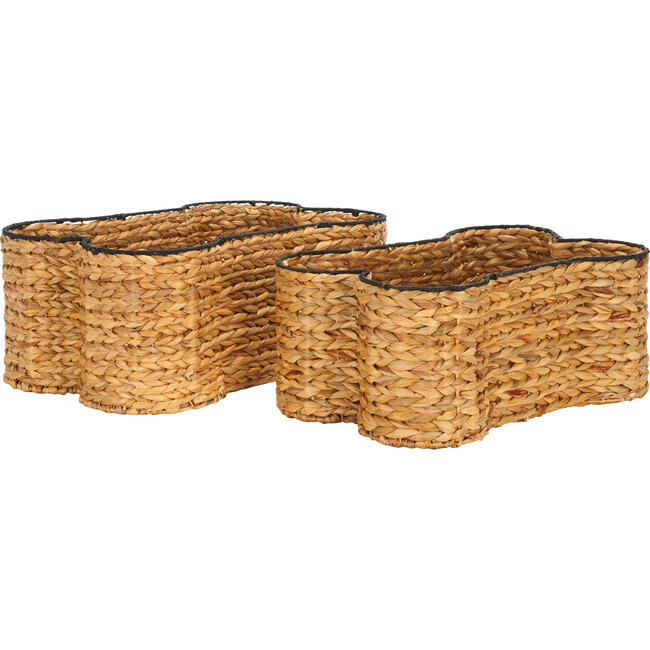 Wulfric Set 2 Dog Bone Baskets, Natural
