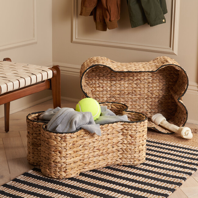 Wulfric Set 2 Dog Bone Baskets, Natural - Storage - 2