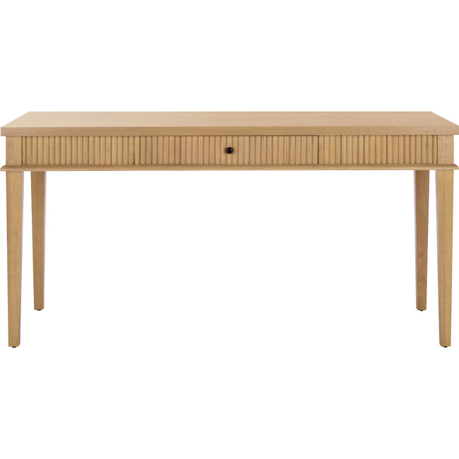 Shelbie 1 Drawer Reeded Desk, Natural