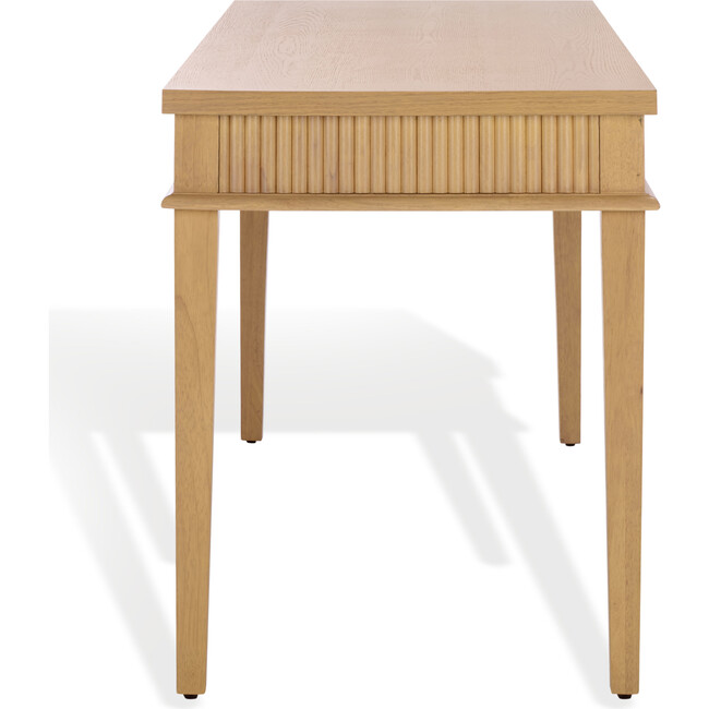 Shelbie 1 Drawer Reeded Desk, Natural - Desks - 3