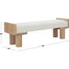 Iryna Boucle And Wood Bench, Natural - Accent Seating - 3