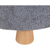 Denison Round Chenille Ottoman, Grey - Ottomans - 4
