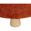 Denison Round Chenille Ottoman, Orange - Ottomans - 4