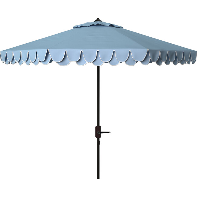 Elegant Valance 9Ft Umbrella, Blue