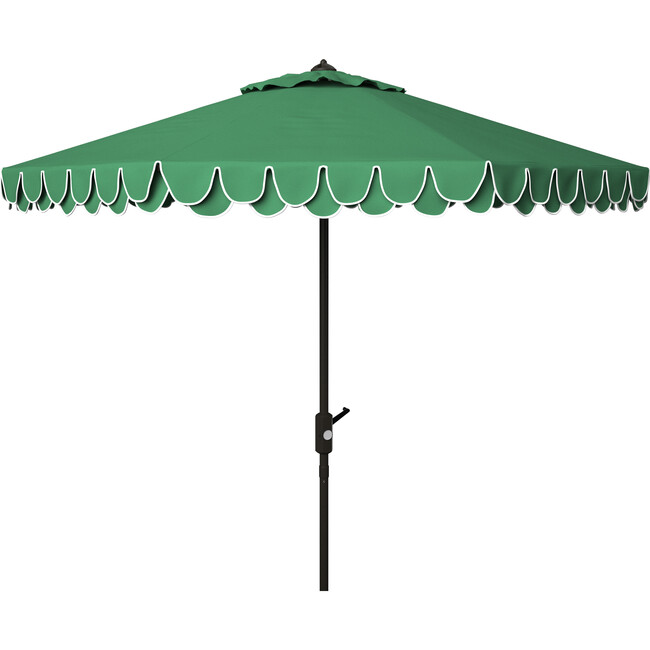 Elegant Valance 9Ft Umbrella, Green