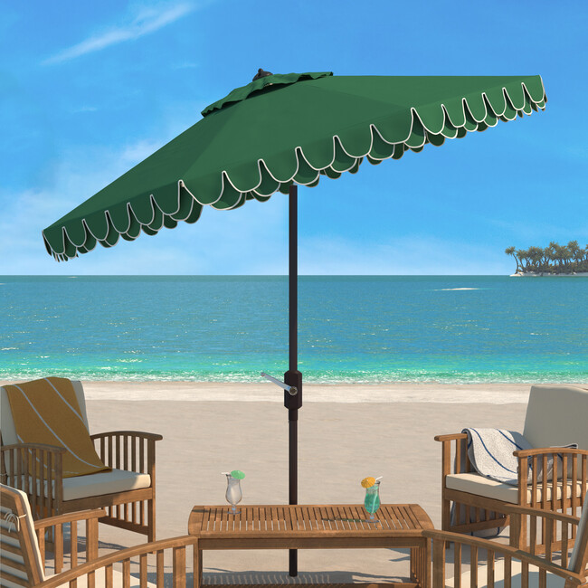 Elegant Valance 9Ft Umbrella, Green - Umbrellas - 2