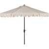Elegant Valance 9Ft Umbrella, Beige - Umbrellas - 1 - thumbnail