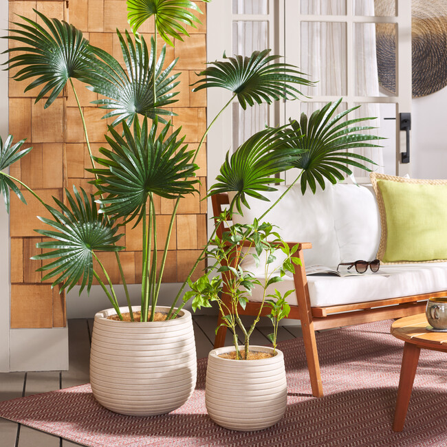 Jasper Planter Pot, Beige - Planters - 2