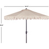 Elegant Valance 9Ft Umbrella, Beige - Umbrellas - 4
