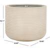 Nardo Large Planter Pot, Beige - Planters - 3