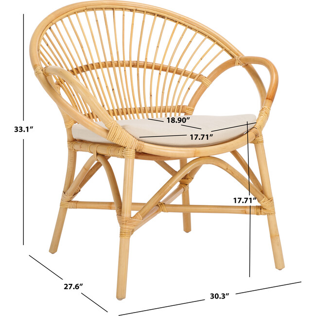 Cosette Accent Chair W/ Cushion, White - Accent Seating - 4