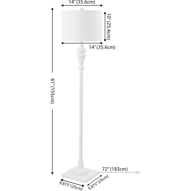 Norla Floor Lamp, White - Lighting - 3