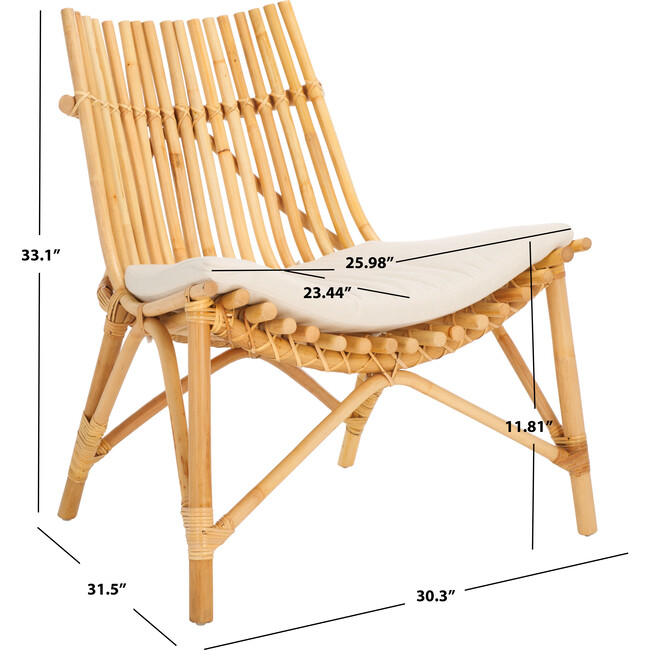 Eisley Accent Chair W/ Cushion, White - Accent Seating - 4