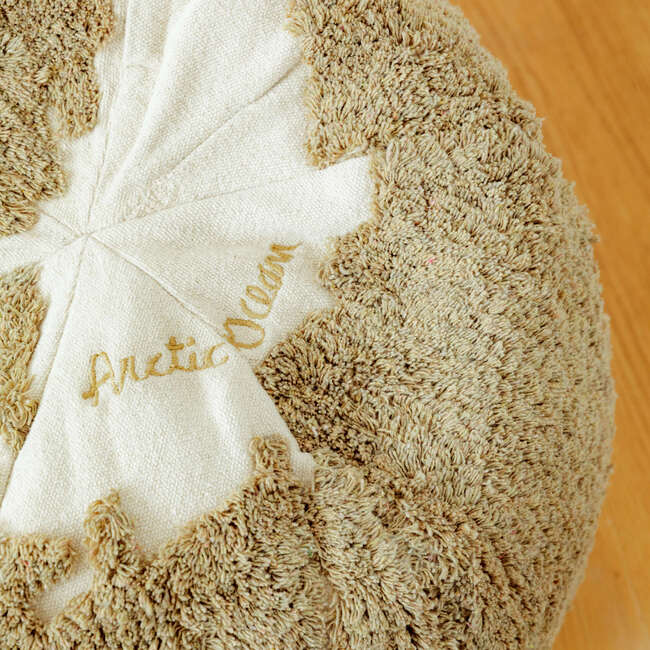 Pouf World Map Rugcycled - Wall Décor - 5