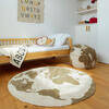 Pouf World Map Rugcycled - Wall Décor - 6